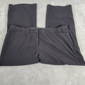 Lane Bryant Women's 26P Black Pants Elastic Waist Straight Leg Cropped BLA143E